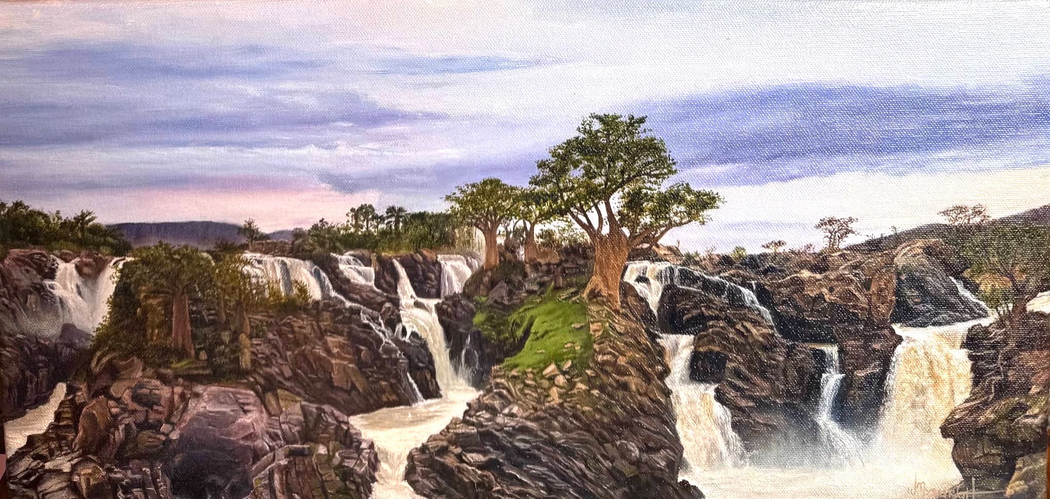 Baobab Guardians painting featured in the biography of artist Wilmien Myburgh